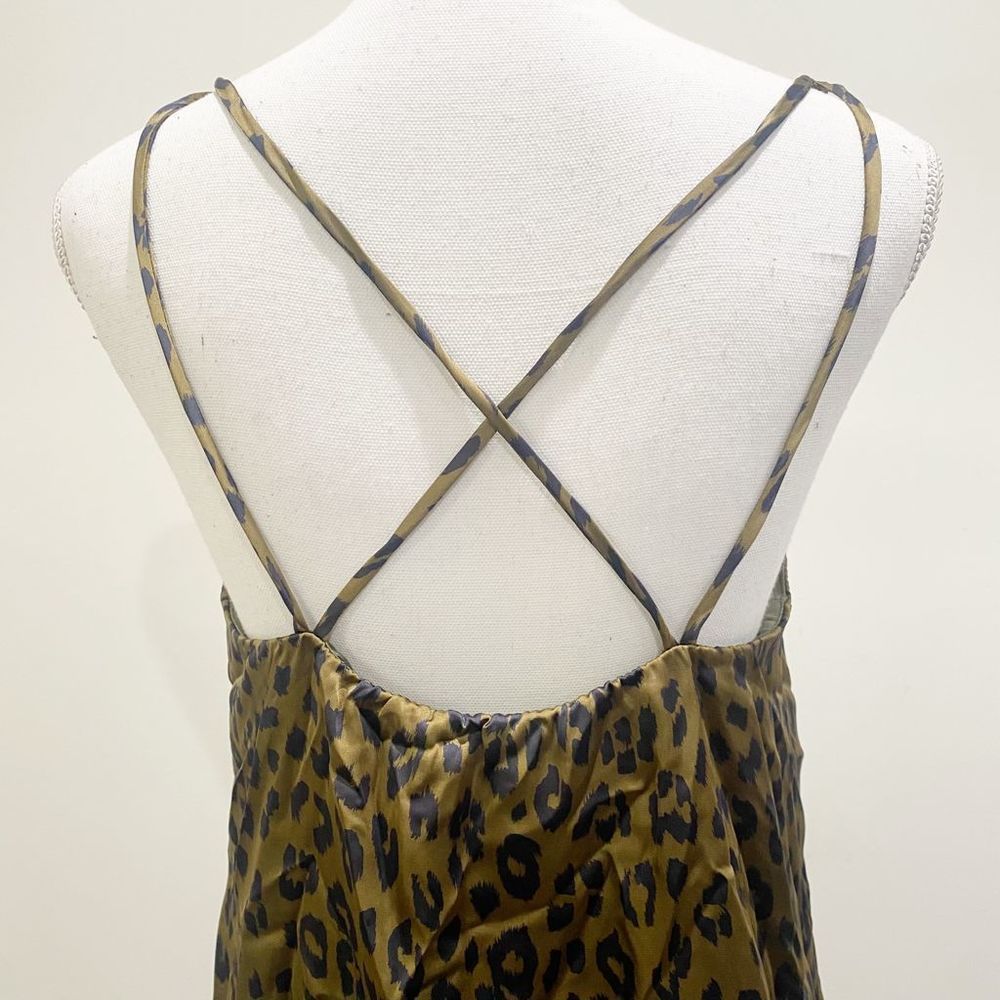 ADRIENNE animal print sleeveless top shirt blouse NWT Small Mob Wife City‎ - Picture 3 of 6